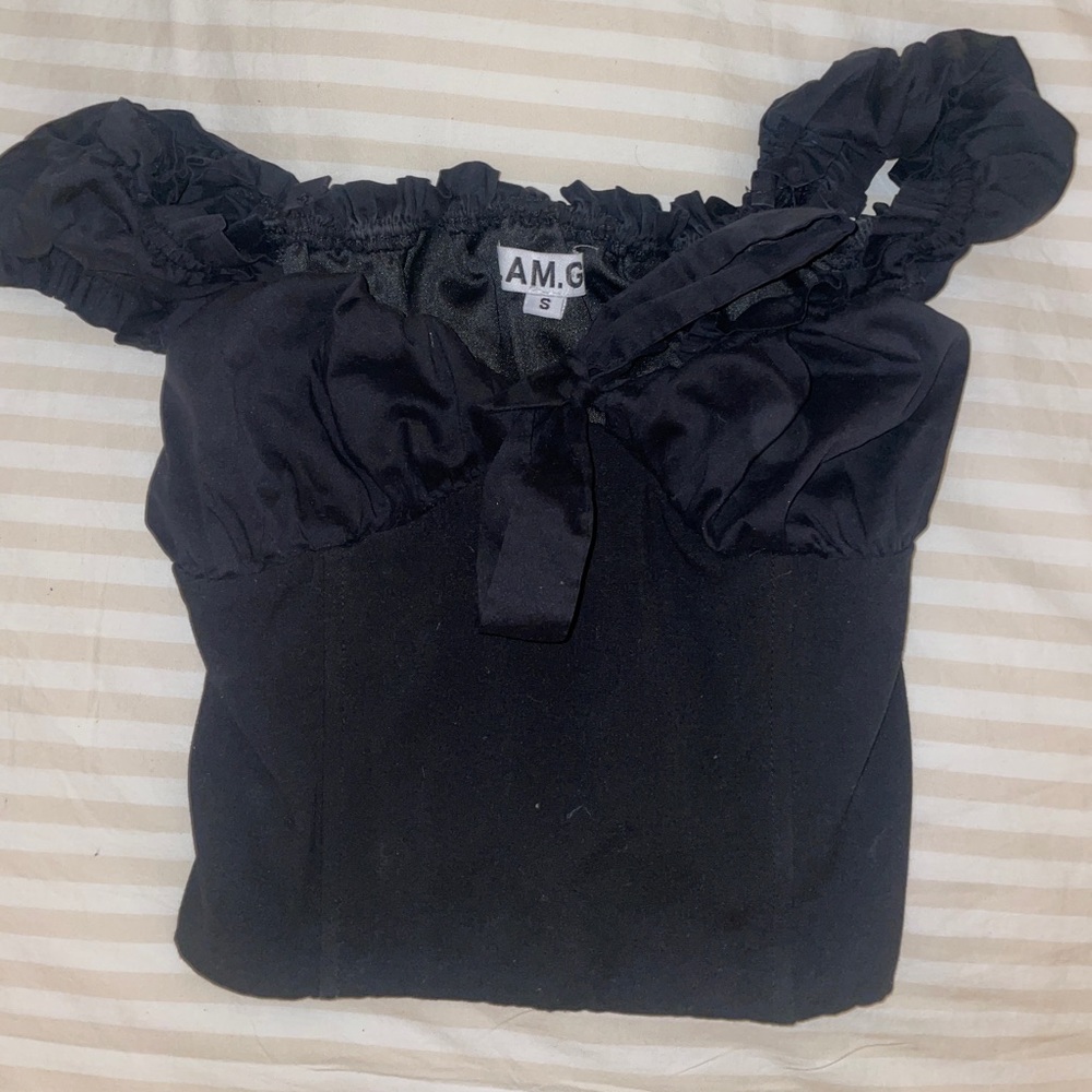 IAMGIA Black milkmaid top
